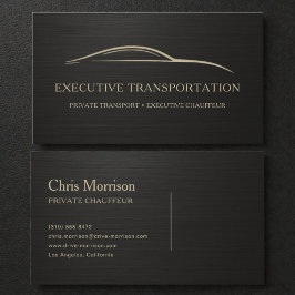 Metallische Executive Transport Schwarz & Gold Visitenkarte