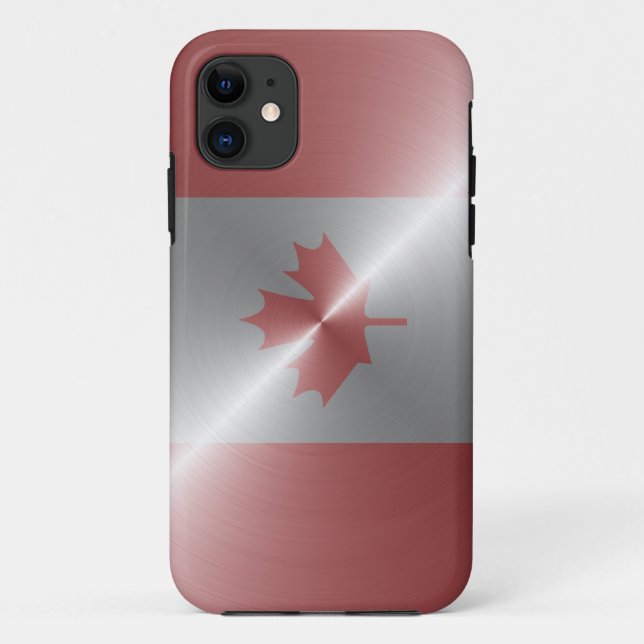 Metallische Flagge von Kanada Case-Mate iPhone Hülle (Rückseite)