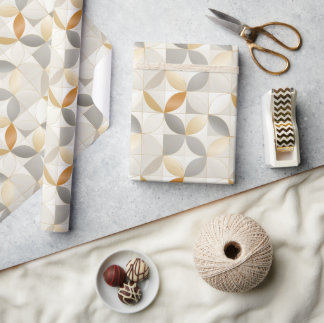 Metallische geometrische Formen Modernes Muster Geschenkpapier