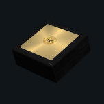 Metallische Gold Textur Hintergrund Gold Medallion Erinnerungskiste<br><div class="desc">Metallischer goldener Texturhintergrund mit goldenem Medaillonenkreis mit einer benutzerdefinierten Monografie.</div>