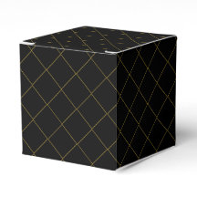 Metallische Goldene Boxen Streifen Schwarze Klassi