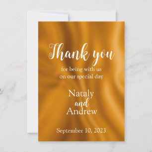 Metallische goldene Folie Dankeschön Dankeskarte