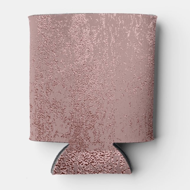 Metallische goldene Textur, Quarz aus Rose. Dosenkühler (Vorderseite)