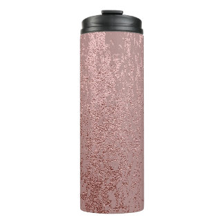 Metallische goldene Textur, Quarz aus Rose. Thermosbecher