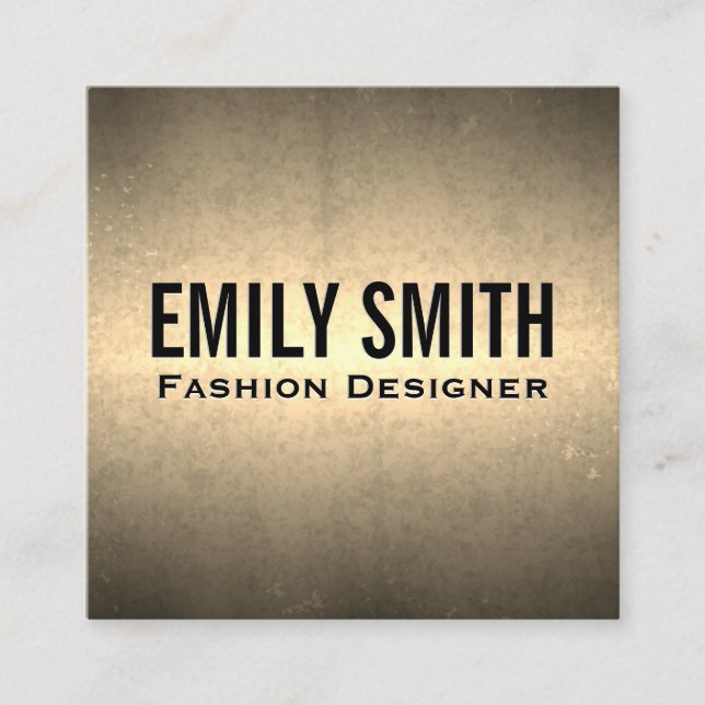 Metallische Goldtextur | Golden Shine Quadratische Visitenkarte (Vorderseite)