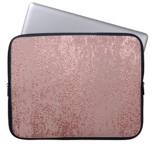 Metallische Goldtextur, Rosenquarz. Laptopschutzhülle