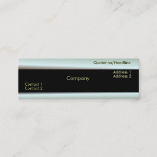 Metallische Green Business Card Mini Visitenkarte
