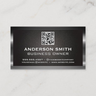Metallische Grenze   QR Code Business Card Visitenkarte