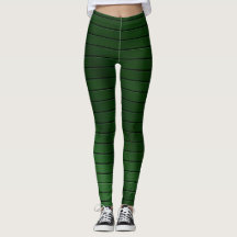 Metallische grüne Leggings