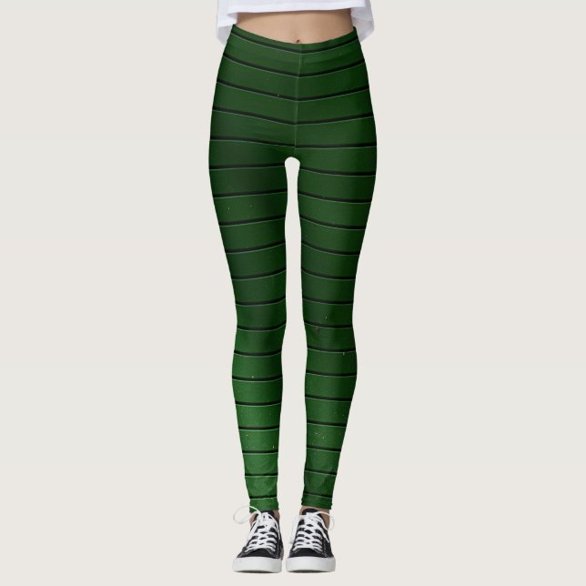 Metallische grüne Leggings (Vorderseite)