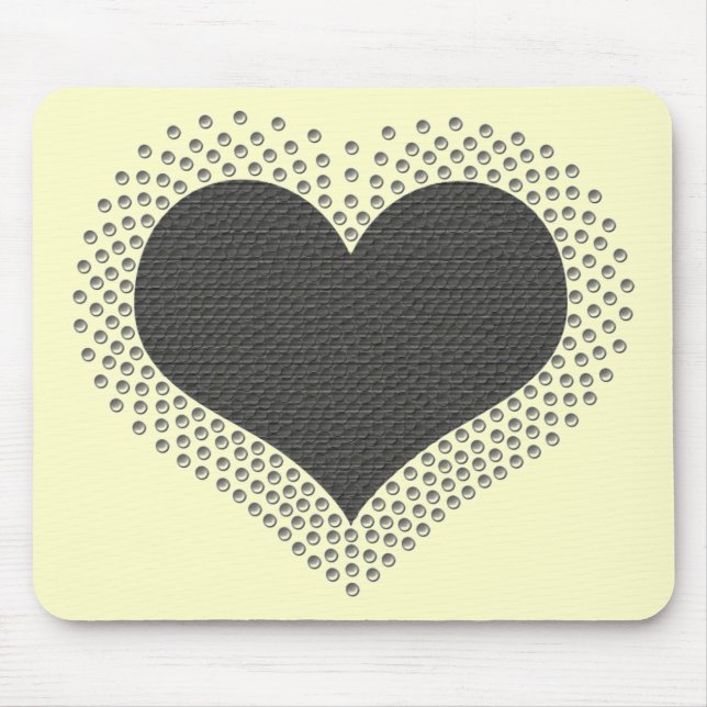 Metallische Herzmuskeln, grau Mousepad (Vorne)