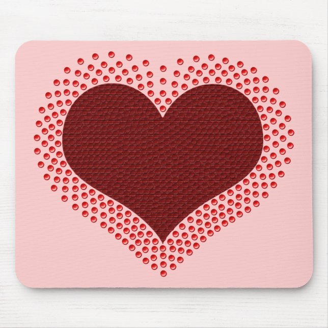 Metallische Herzmuskeln, rot Mousepad (Vorne)