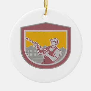 Metallische Keramik Ornament