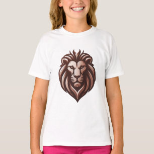 Metallische Kopferlion Kopf T - Shirt