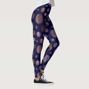 Metallische Kreise Leggings