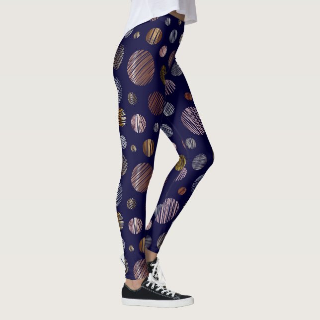 Metallische Kreise Leggings (Rechts)