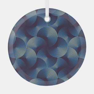 Metallische Kreise optische Täuschung, nahtloses P Ornament Aus Glas