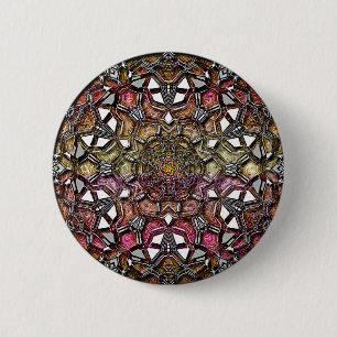 Metallische KristallMandala Button
