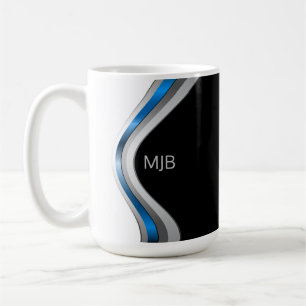 Metallische Krümmer mit Ihrer Monogramm Kaffeetasse
