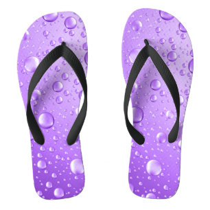 Metallische Lila Abstrakte Regenfälle Flip Flops