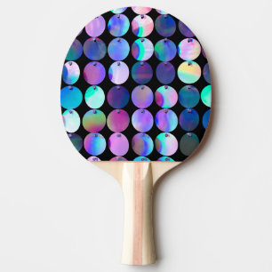 Metallische Lila blaue Kreise Tischtennis Schläger