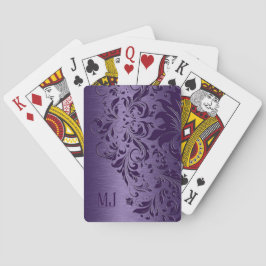 Metallische Lila gebürstete Aluminium, Lila Spitze Spielkarten