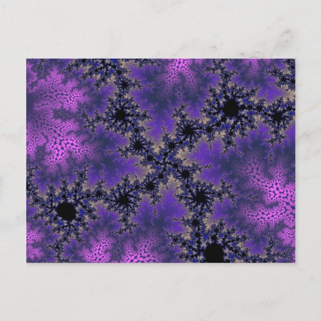 Metallische Lila Speckle Postkarte (Vorderseite)