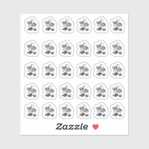 Metallische Magnolia-Sticker Aufkleber