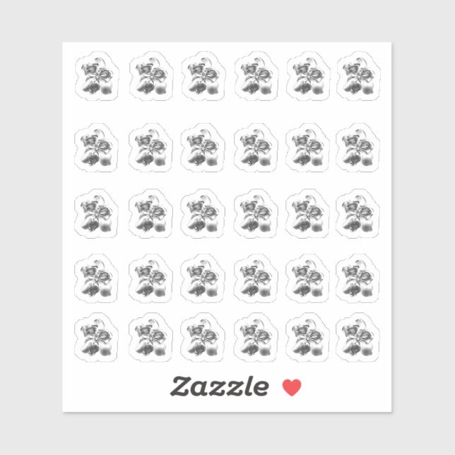 Metallische Magnolia-Sticker Aufkleber (Blatt)