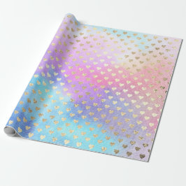 Metallische Minze Aqua Ocean Blue Gold Pink Geschenkpapier