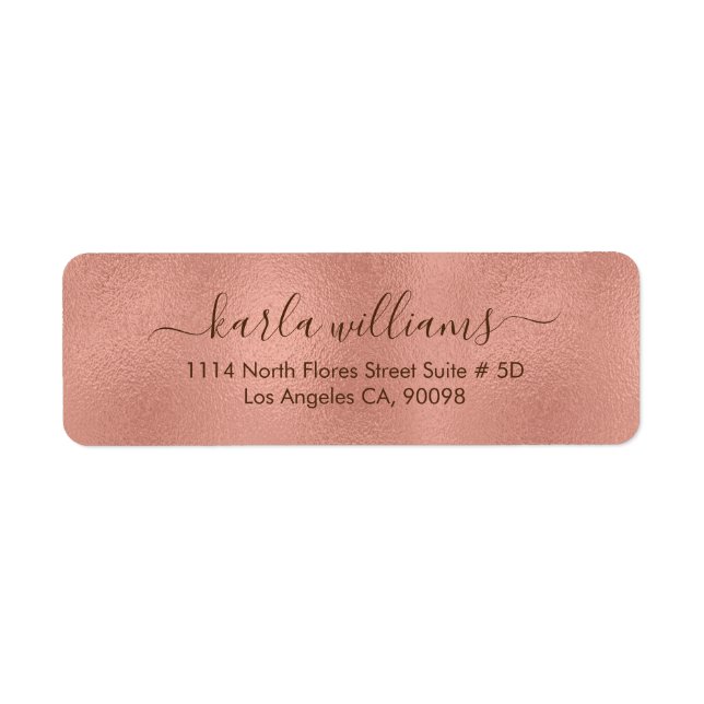 Metallische moderne Rose-Gold-Textur (Vorne)
