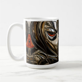 Metallische Muse Bronze und Rot Kaffeetasse