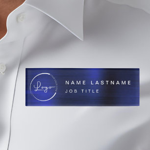Metallische Navy Blue-Magnet-Titel mit eigenem Log Namenschild