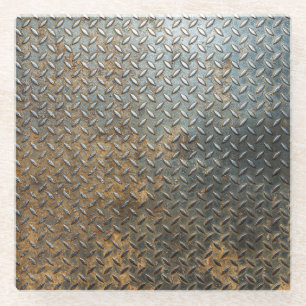 Metallische Oberfläche, reflektierender Texturhint Glasuntersetzer