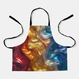 Metallische Ölteppich Abstrakte Schürze