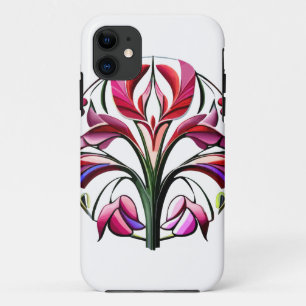 Metallische Orchidee: Eine rosa und gelbe Extravag Case-Mate iPhone Hülle