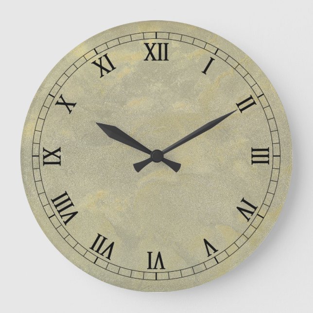 Metallische Plaster-Imitate schließen Wallclock rö Große Wanduhr (Vorderseite)