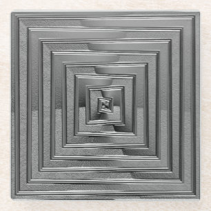 Metallische Plätze Glasuntersetzer