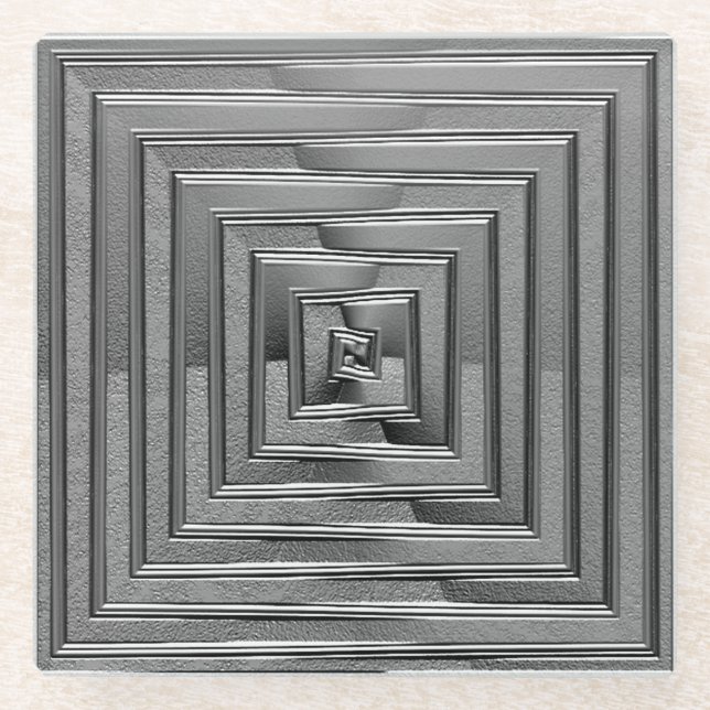 Metallische Plätze Glasuntersetzer (Vorderseite)