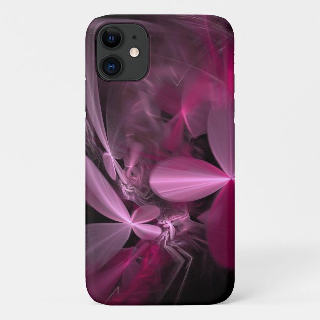 Metallische rosa Blume Blumenblätter Case-Mate iPhone Hülle (Rückseite)