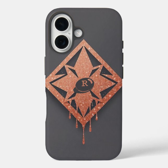 Metallische Rose Diamond Case-Mate iPhone Hülle (Rückseite)
