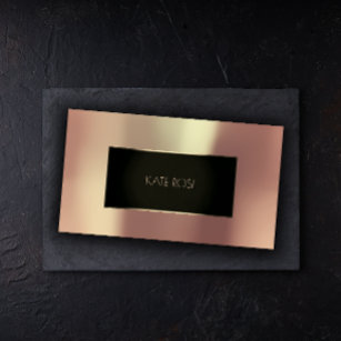 Metallische Rose Gold Black Champaign Frame Vip Visitenkarte