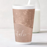 Metallische Rose Gold Glitzer Personalisiert