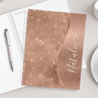 Metallische Rose Gold Glitzer Personalisiert