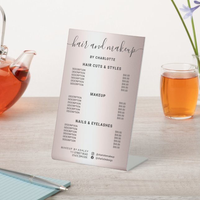 Metallische Rose Goldmedaillenmarktpreis Sockelschild (In SItu)