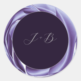 Metallische Rose Lila Rundkleber Runder Aufkleber