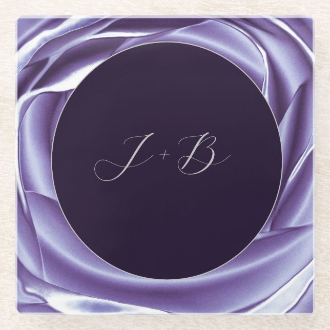 Metallische Rose Lila Square Untersetzer (Vorderseite)