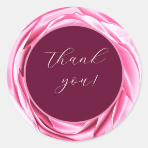 Metallische Rose Rosa Rundkleber Runder Aufkleber