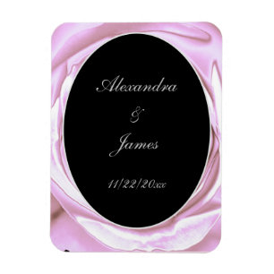 Metallische Rose Rosa Weiches Foto Magnet