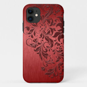 Metallische rote lackierte Aluminiumlackierung und iPhone 11 Hülle